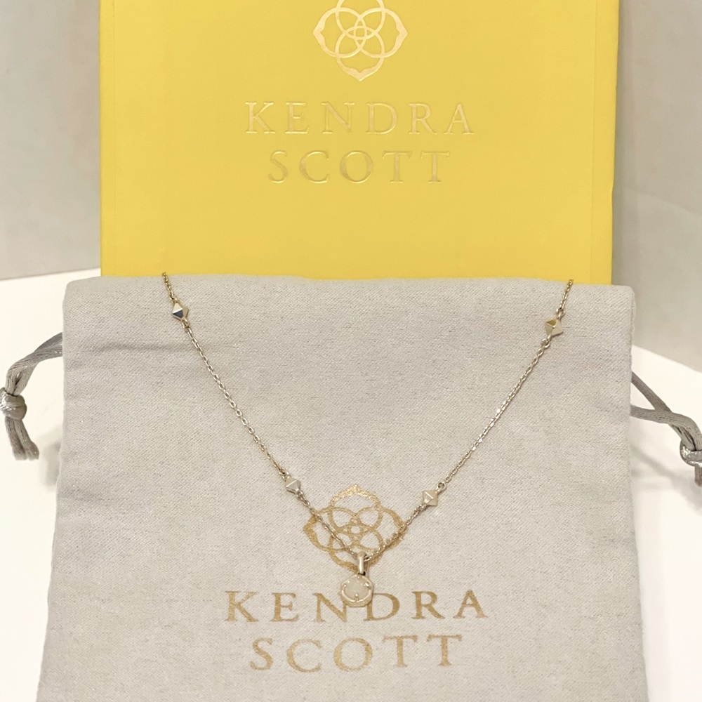 Kendra Scott Nola Gold Pendant Iridescent Drusy
